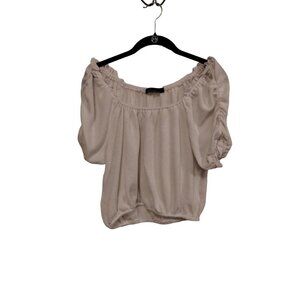 Crimson  white off the shoulder texture top‎